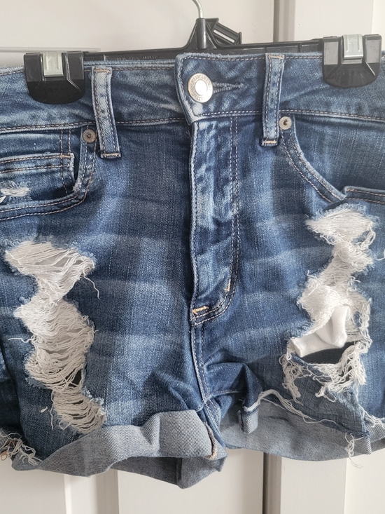 American Eagle Outfitters Pants - American Eagle Outfitters Distressed Dark Blue Denim Jean Shorts